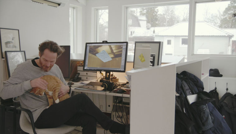 VFX Supervisor Andreas Wicklund gathering inspiration in his home studio.
