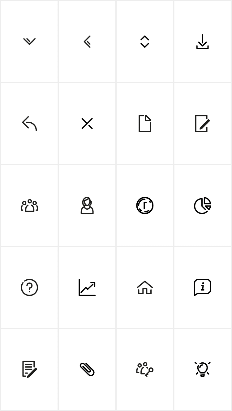 Collection of custom icons.
